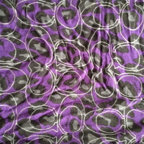 Purple Leopard Coach Print Infinity Scarf - Picture 2 of 5